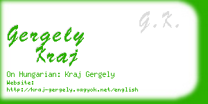 gergely kraj business card